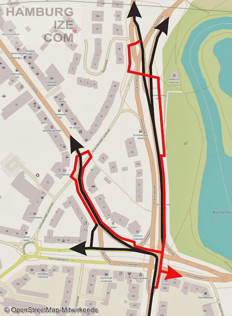 Kreuzung Maienweg / Brombeerweg / Erdkampsweg / Ratsmühlendamm © hamburgize.com / Stefan Warda