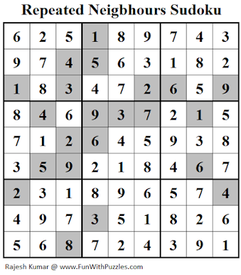 Answer of Repeated Neigbhours Sudoku (Fun With Sudoku #119)