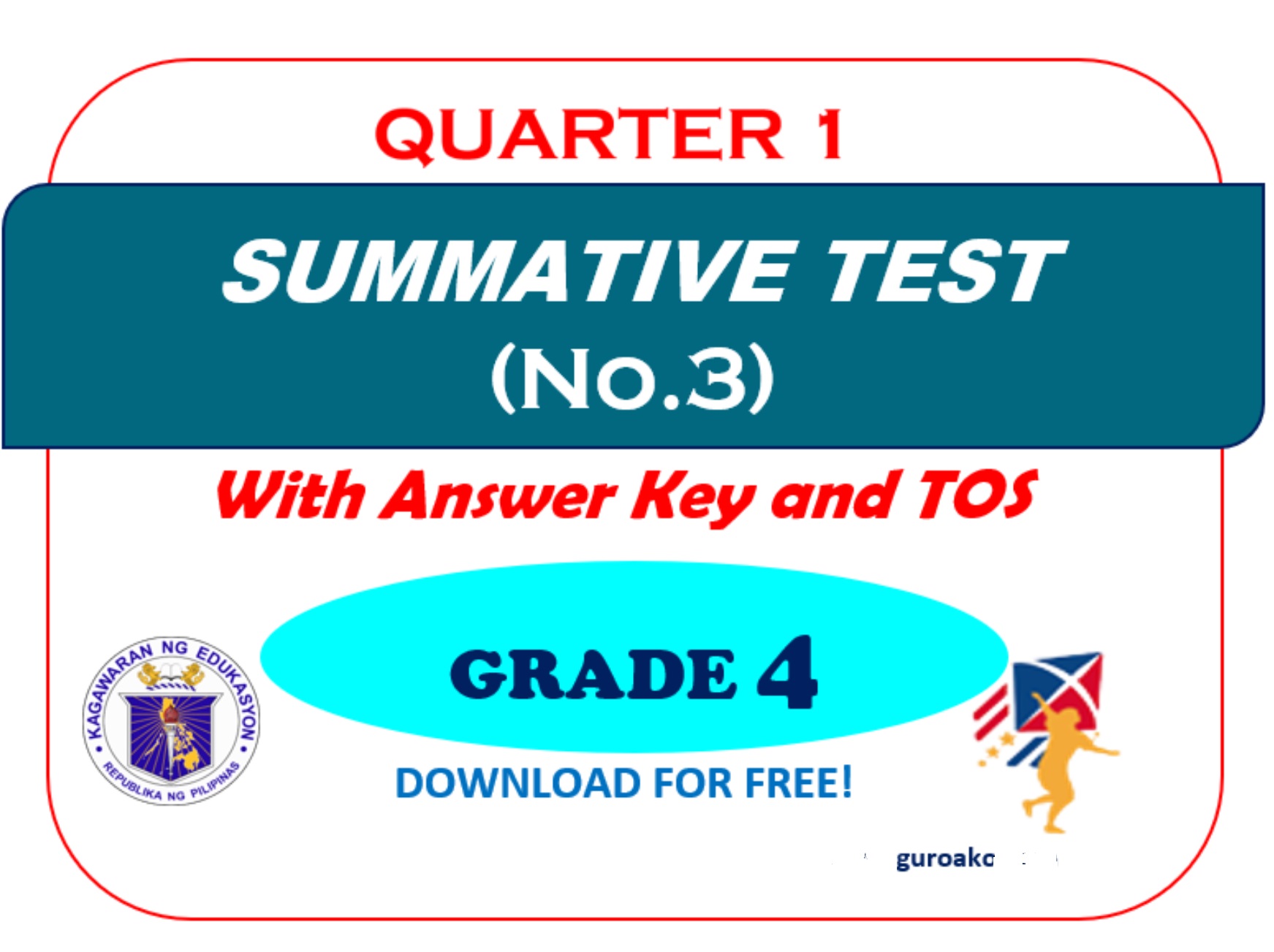 creative writing summative test answer key 1st quarter
