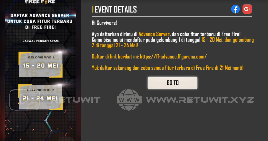 Cara Daftar Download Apk Advance Server Free Fire Terbaru Mei