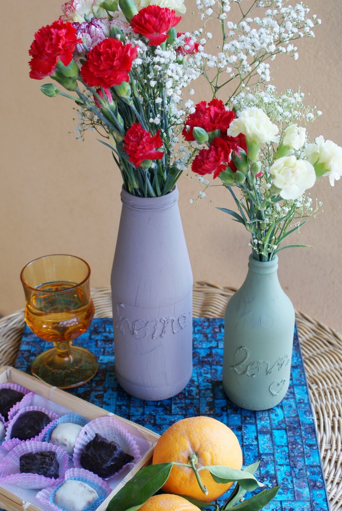 DIY HOT GLUE DECORATED VASES Francine's Place Blog