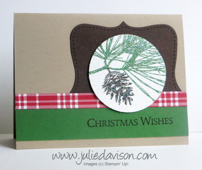 Stampin' Up! Ornamental Pine Card + VIDEO Tip for Glittered Images