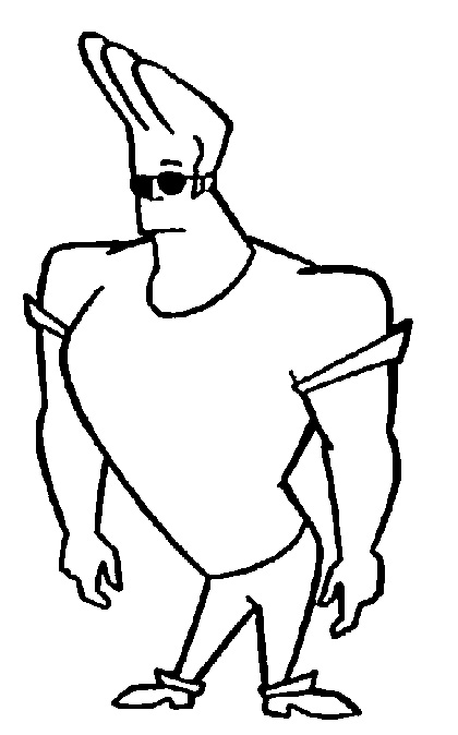 Cartoon Colouring Pages Pictures: Johnny Bravo Coloring Page For Kids