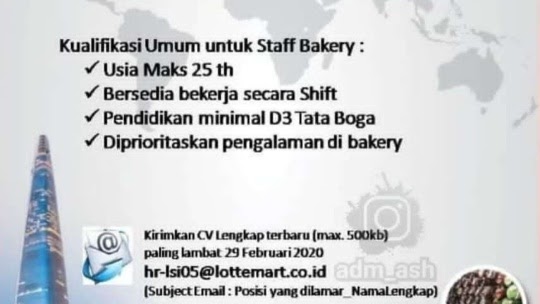 Lowongan Kerja Lotte Mart 2020 Area Bandung 2021