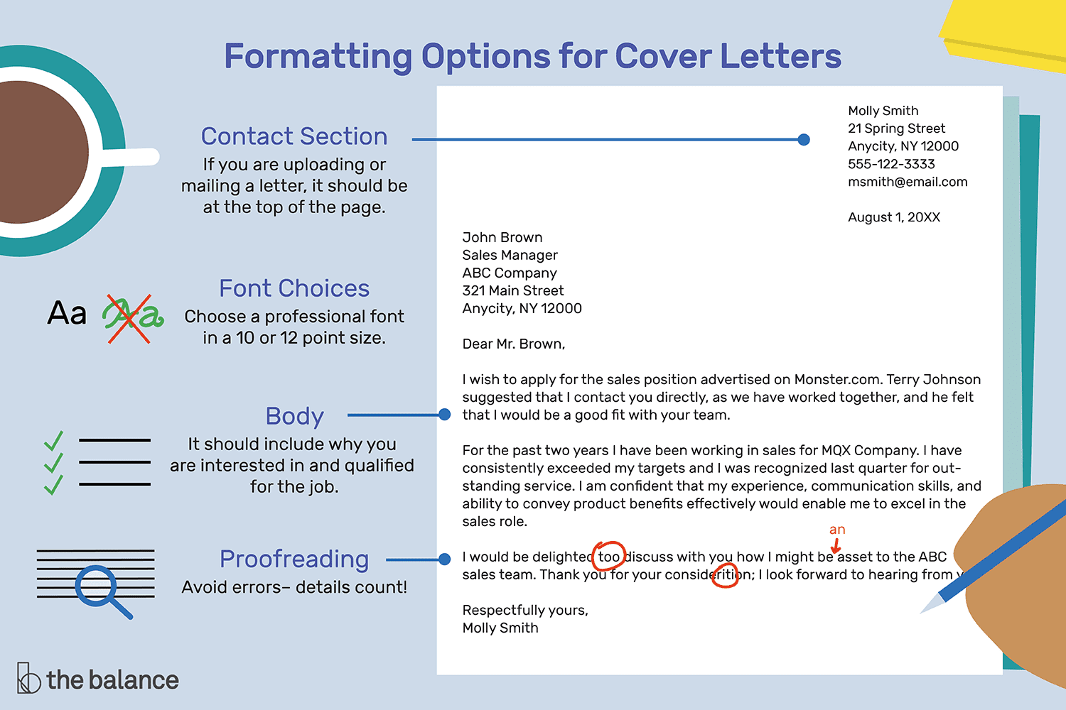 cover letter formatting spacing