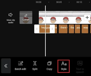 edit auto captions style edit auto captions style
