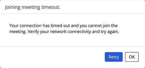 Joining meeting timeout hatası