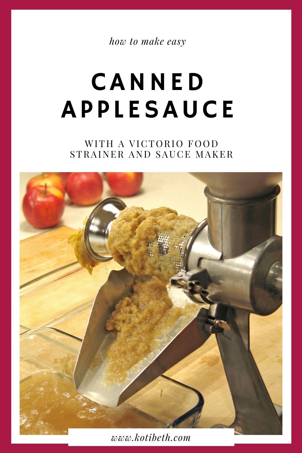 How to Make Applesauce With Victorio Food Strainer (Canning Recipe