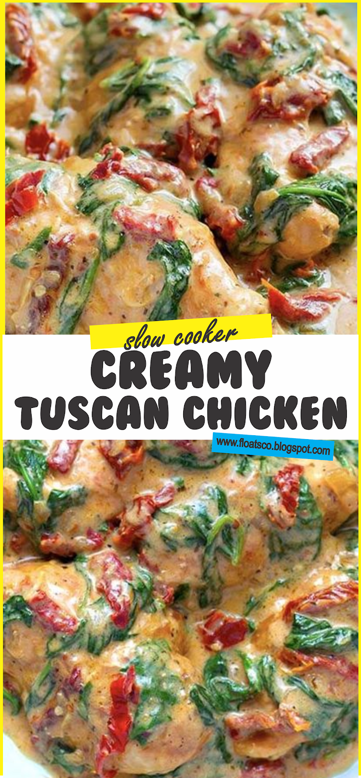Slow Cooker Creamy Tuscan Chicken | Floats CO