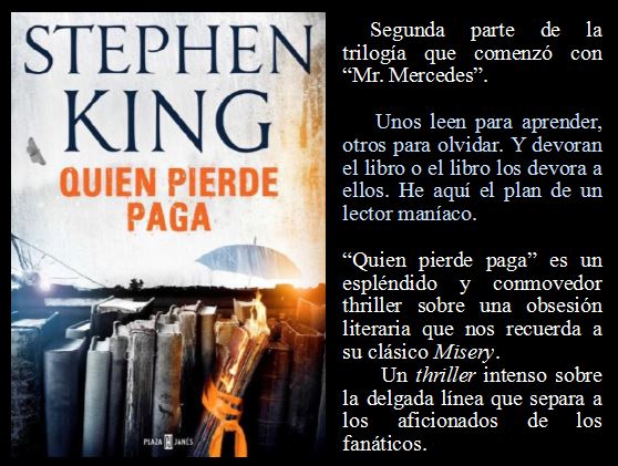 Quien pierde paga de Stephen King