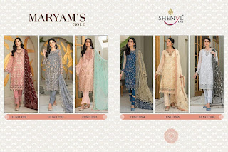 Shenyl Fab Maryam Gold Pakistani Suit catalog