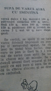 Supă de varză albă cu smântână