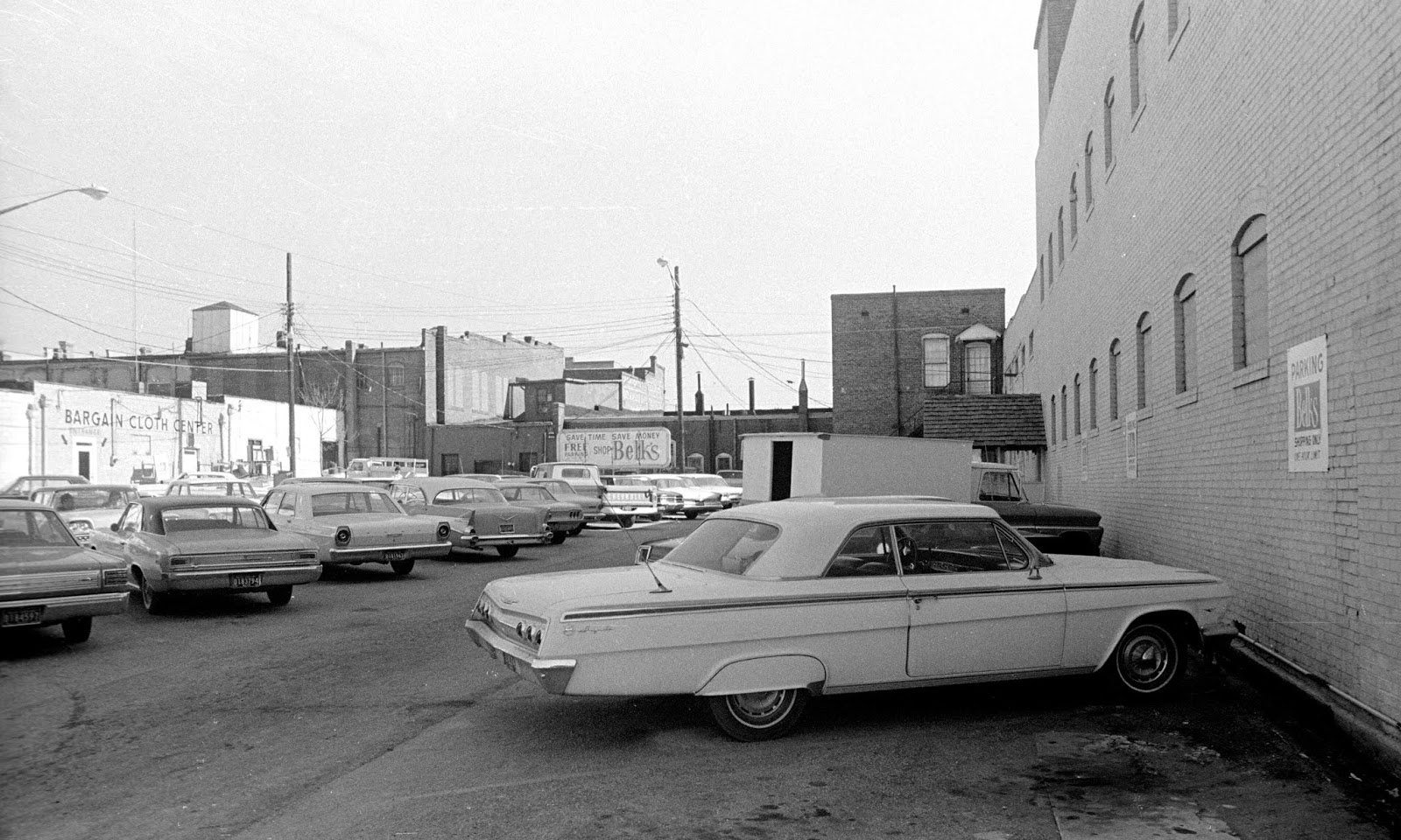 THE LANCASTER ARCHIVE Belk's Parking Lot 1968 Lancaster SC