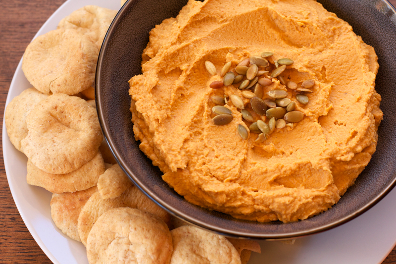 Savory Pumpkin Hummus || A Less Processed Life