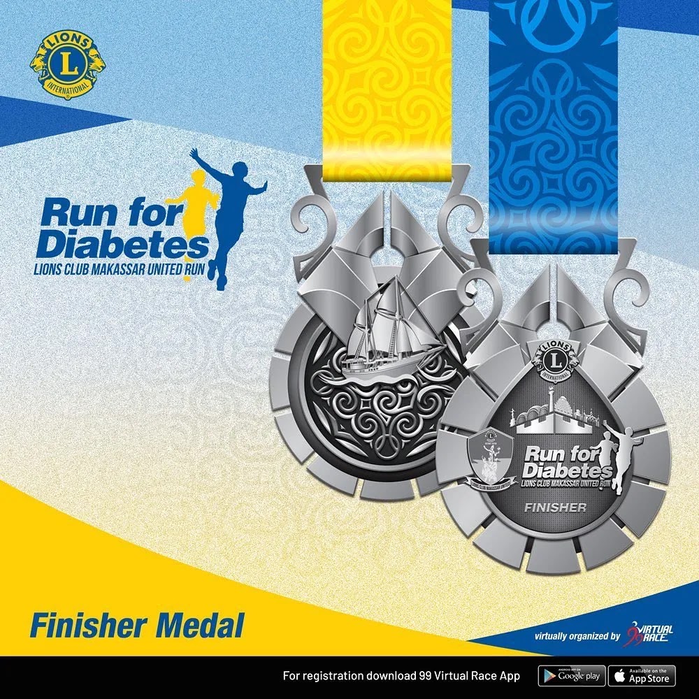 Medal 🔍 Run for Diabetes • 2021 Medal 🏅 Run for Diabetes • 2021