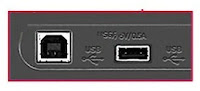 USB connection to host, USB flashdrive & Bluetooth dongle connector