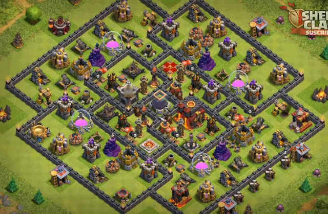 Base Town Hall 10 Clash of Clans Trophy