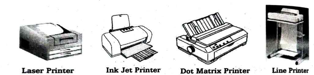 Laser printers ink jet printer dot matrick printer line printer 4