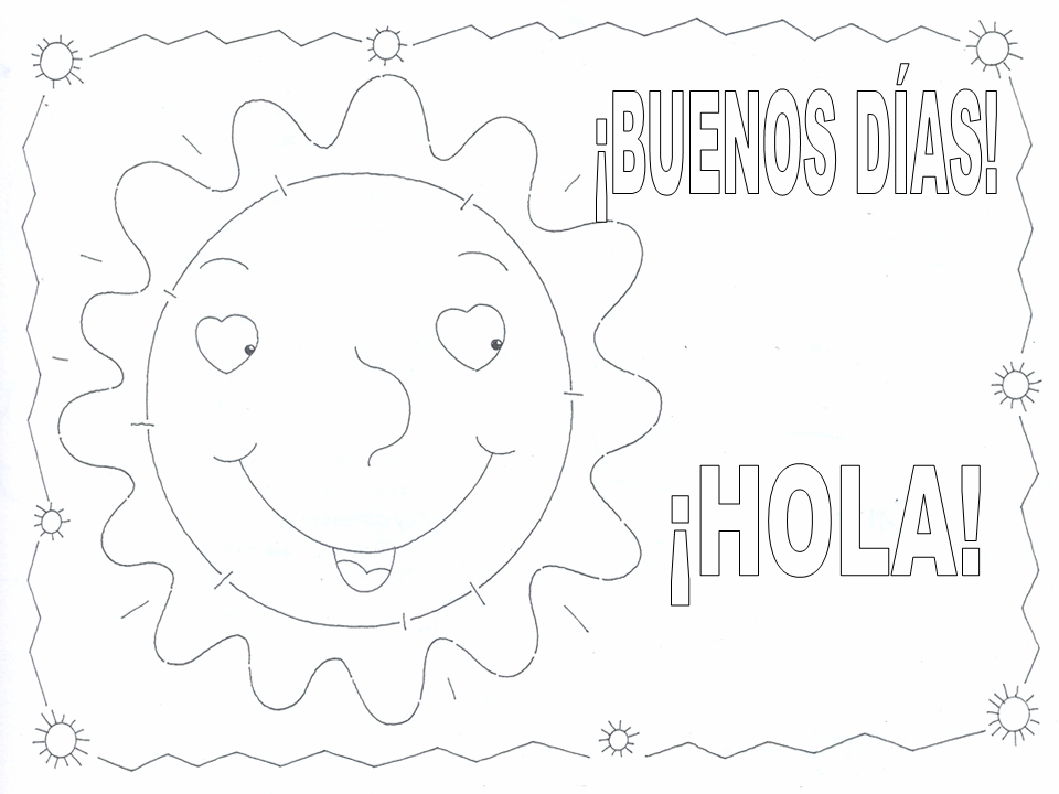 Buenos dias para colorear - Imagui