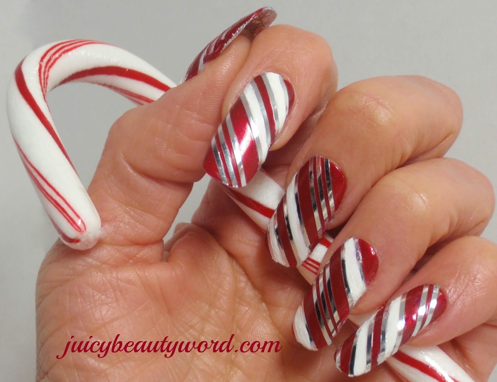 Candy Cane Nails and Strawberry Santa Recipe