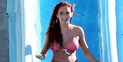 Amy Childs enjoys some fun in the sun