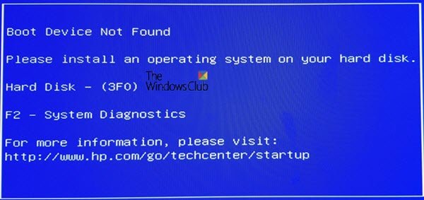 UEFI de diagnostic matériel PC HP sous Windows 10