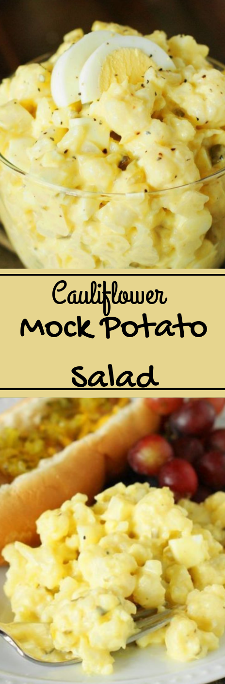 Cauliflower Mock 'Potato' Salad #salad #healthy #cauliflower #healthydiet #dinner #whole30 