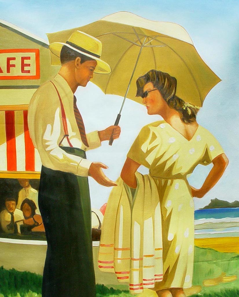 Painting of Jack Vettriano artist, Jack Vettriano paintings