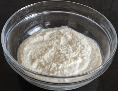 yogurt added to rava for rava vegetable dhokla
