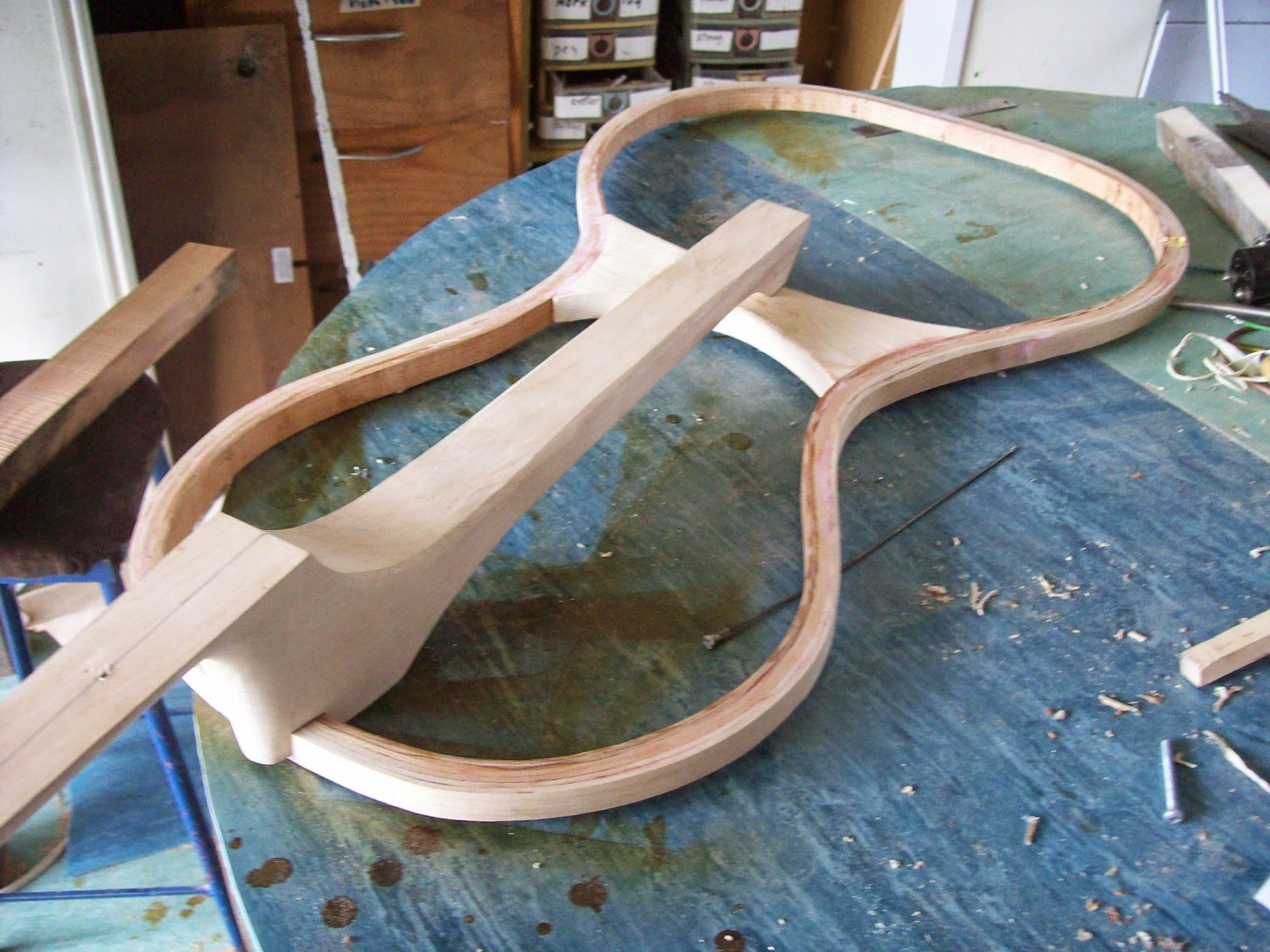 Reed's Electric Cello Project Day 1 Plans and Wood