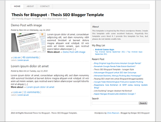  Thesis SEO Blogger Template