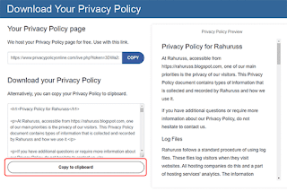 Cara Membuat Privacy Policy