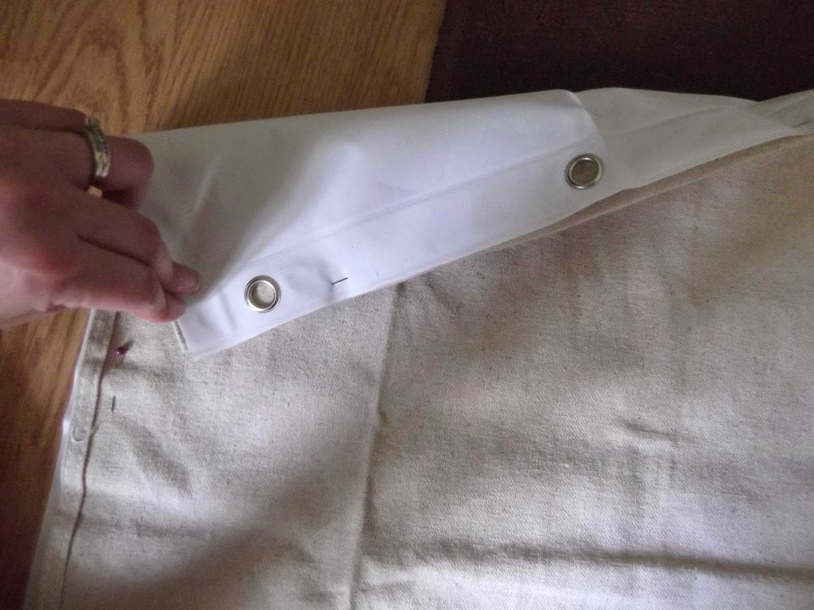 Thrifty 31 Blog DIY Drop Cloth Shower Curtain