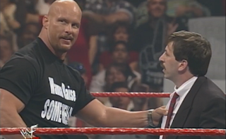 WWF -  Unforgiven 1998: In Your House 21 - Steve Austin threatens timekeeper Mark Yeaton