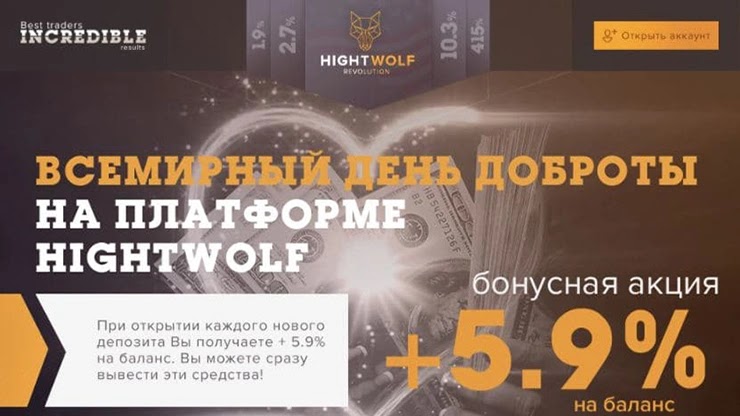 Акция от проекта Hightwolf Акция от Hightwolf