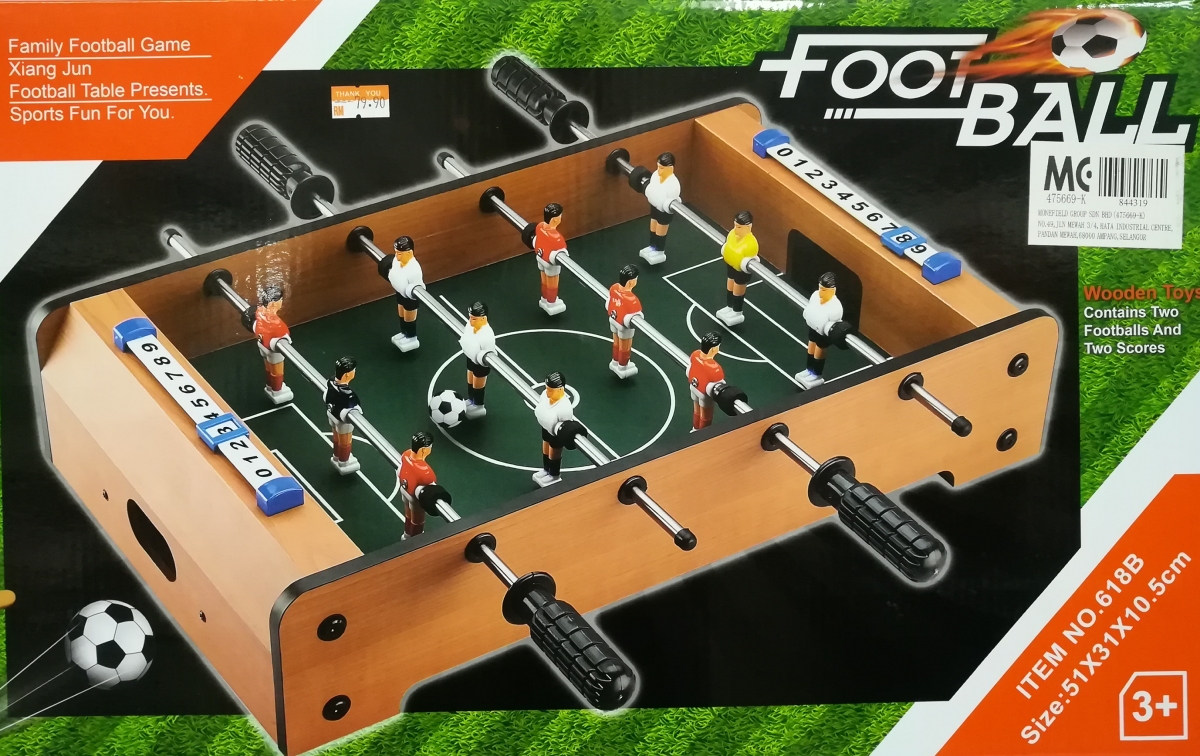 BongBongIdea Wood 20" Tabletop Soccer Game Foosball Football Table