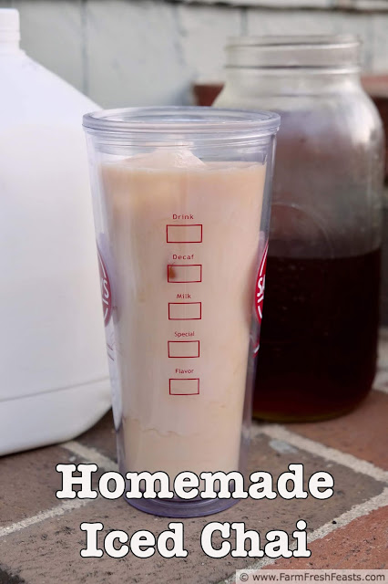 Make your own DIY Chai concentrate and treat yourself to a fancy iced sipper while giving your wallet--and your stovetop--a break! This recipe uses the sun and the Instant Pot to create 6 quarts of chai concentrate.