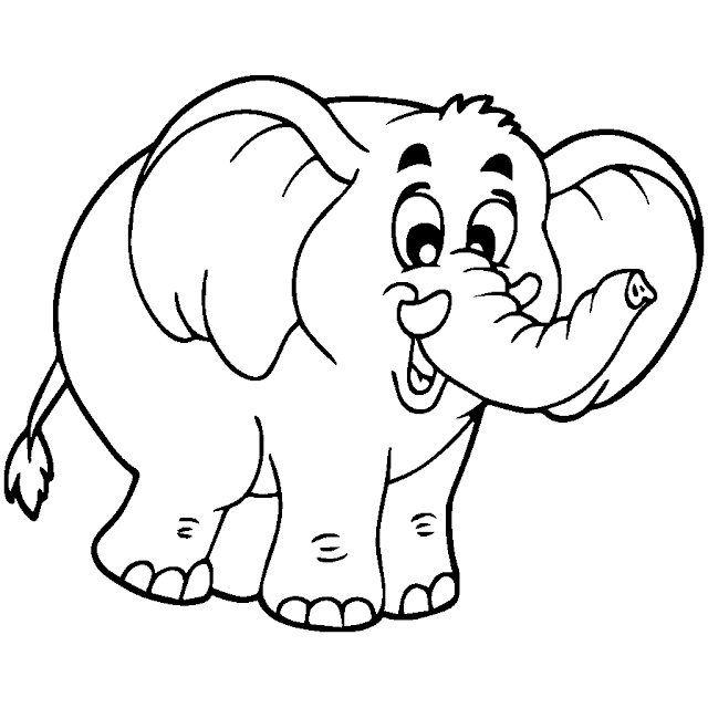 Mewarnai Gambar Gajah Aneka Mewarnai Gambar