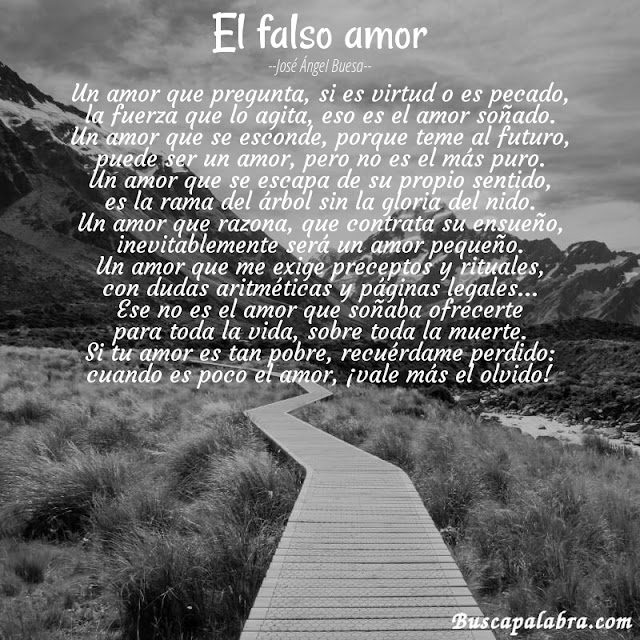 poemas de amor El falso amor de Buesa - 14 febrero