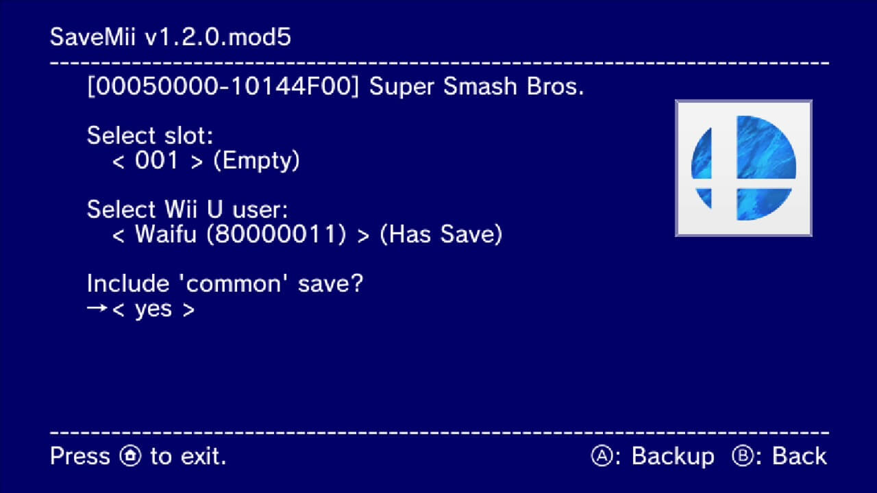 WiiU(vWii) セーブデータをバックアップ＆リストアできるSaveMii Mod紹介