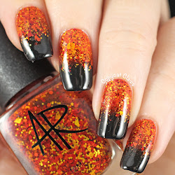 nails halloween gradient nail designs orange ombre glitter polish gel dark easy claws cute sparkles