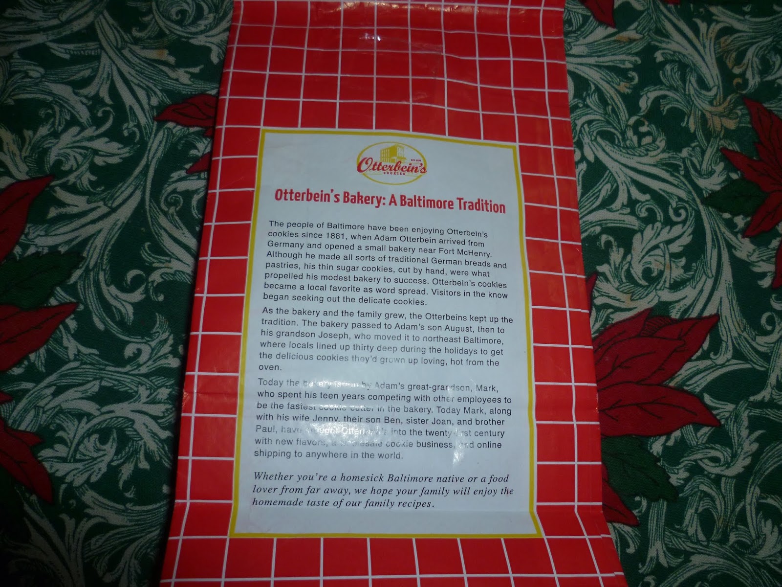 SECOND-IN-SIGHT: Otterbein's Cookies ---made in Baltimore