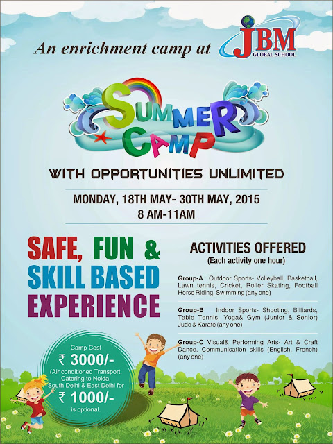 Summer Camp for Kids in Noida at JBM School, Noida