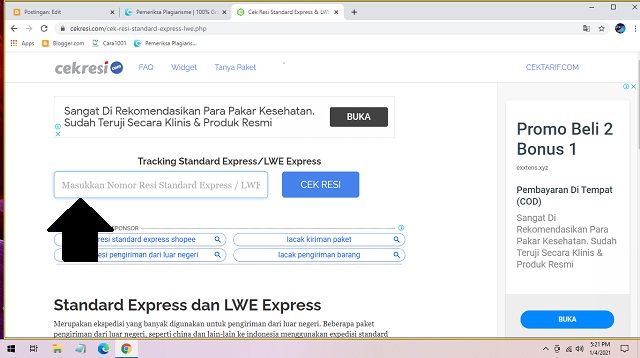 Cara Melacak Resi Standard Express Shopee 2021 Cara1001
