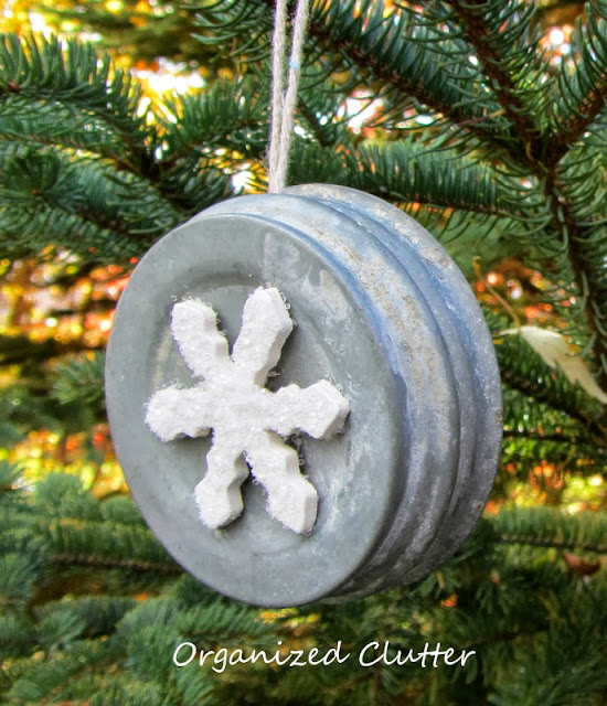 Zinc Jar Lid Christmas Tree Ornaments Organized Clutter