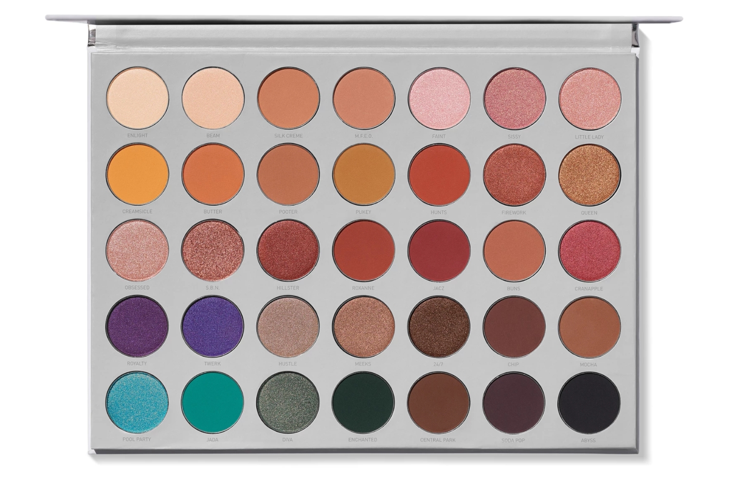 jaclyn hill morphe palette of a white background