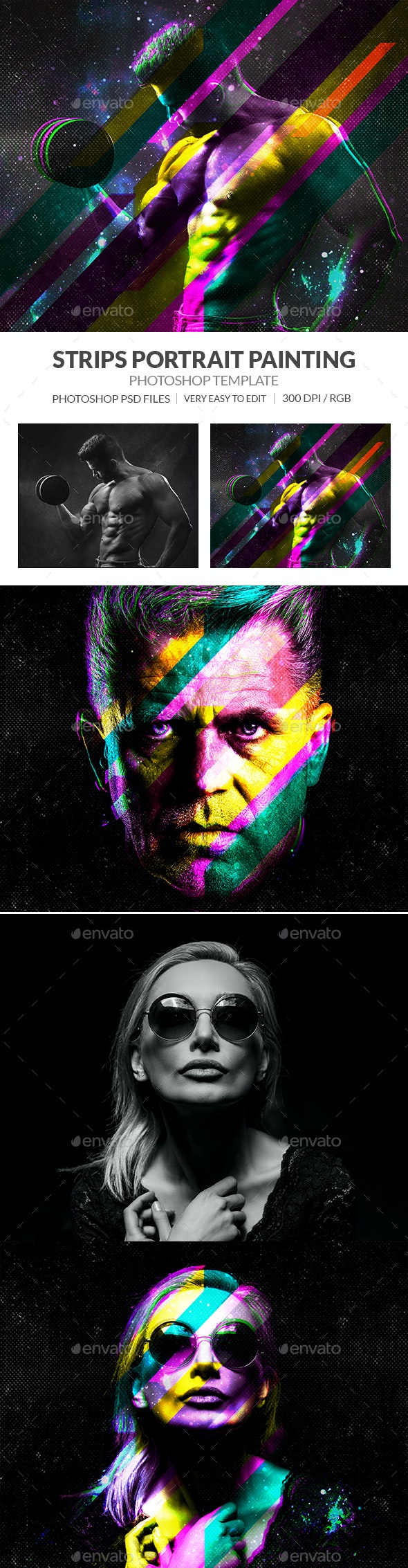 GraphicRiver - Strips Portrait Painting Effect 31454882 2 Preview%2B%25285%2529