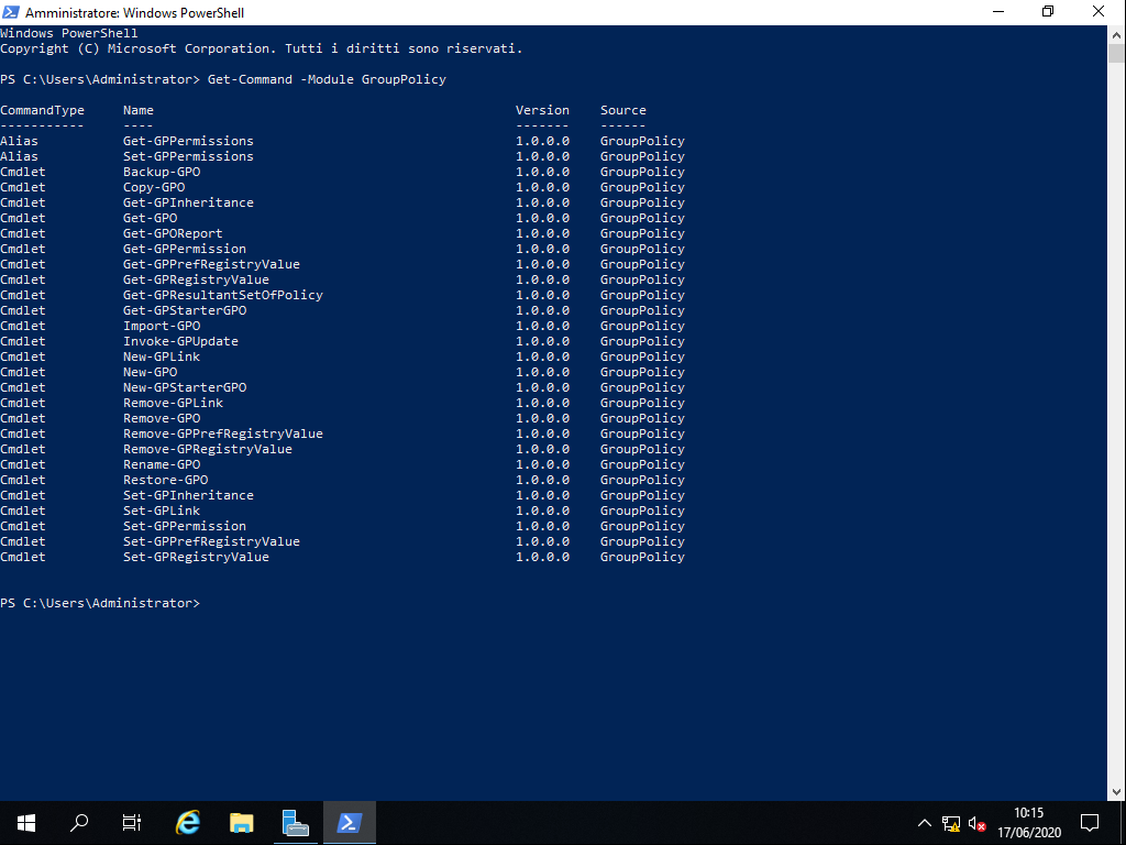 Information Technology PowerShell Creare un nuovo oggetto Criteri di gruppo (GPO)