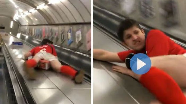 Pria ini Lakukan Hal Konyol di Eskalator, Netizen: 