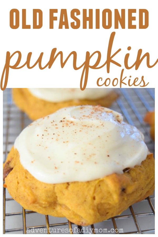 Soft Pumpkin Cookies with Chocolate Chips - Adventures of a DIY Mom
